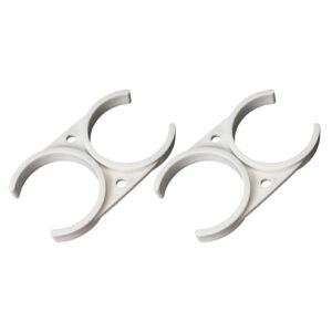 2.5″ × 2.5″ Double Mounting Clips for RO Membrane Housings & Slim Filters — 2-Pack — SKU CL-25-25