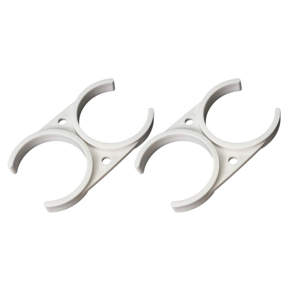 2.5″ × 2.5″ Double Mounting Clips for RO Membrane Housings & Slim Filters — 2-Pack — SKU CL-25-25