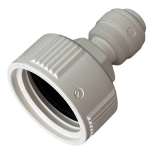 Garden & Laundry Hose Adapter for Countertop RO — 3/4″ Female GHT to 1/4″ OD Quick-Connect — SKU FT-GARDEN-QC14