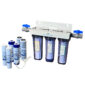 3-Stage Whole House Water Filtration System, 3/4″ NPT Ports, 2 Shutoff Valves & 1-Year Filter Supply (3 Sets Total) — SKU WHS34-1YS