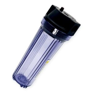 Clear Whole House Water Filter Housing, 3/4″ NPT Ports — Fits Standard 10″ × 2.5″ Slim Cartridges, SKU: HOUSING34