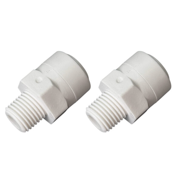 1/4″ MNPT × 3/8″ OD Quick-Connect Straight Fittings — 2-Pack — SKU FT-ST-14-QC38