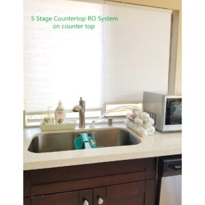 Antibacterial 5-stage Countertop Reverse Osmosis Water Purification System (good for travel or not frequent use), 75/150 GPD membrane - Image 3