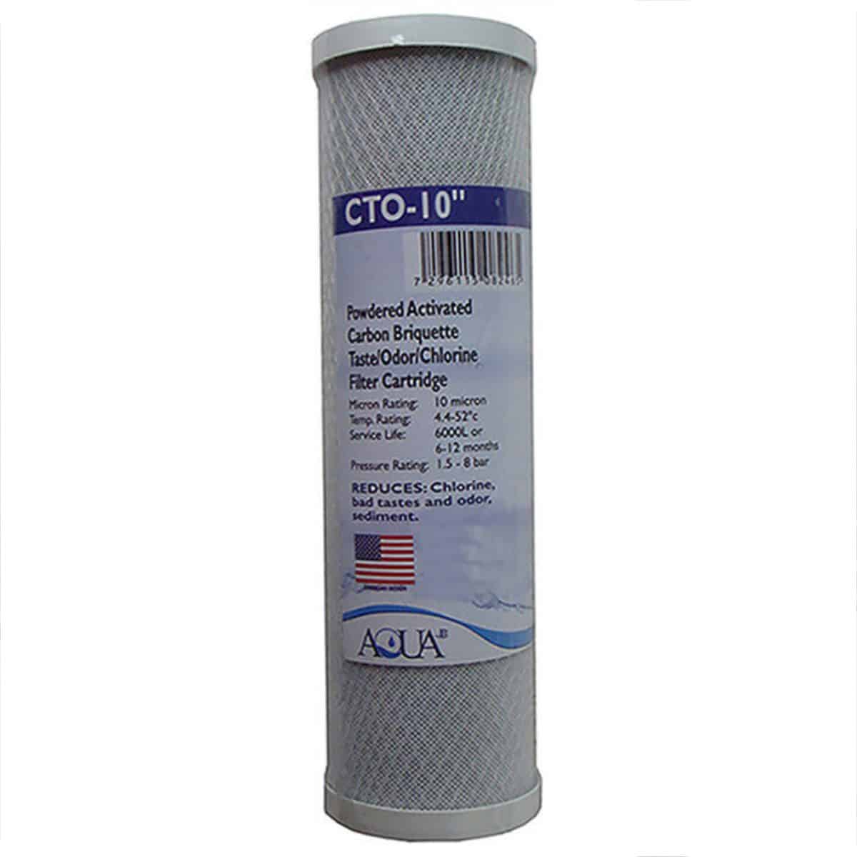 thumbnail image 2 of 4-Pack PurePlus 1 Micron CTO Carbon Water Filter Cartridge – 2.5x10, Whole House, RoHS Certified, Fits DuPont & More 2 of 3