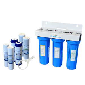 3-Stage Whole House Water Filter System with 2 Premium Extra Filter Sets, 3/4" Port, SKU# MWC-WHS34B2