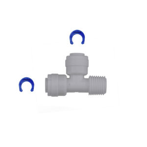 Tee-Splitter Fitting – 1/4″ OD Tubing × 1/4″ OD Tubing × 1/4″ Thread - Image 1