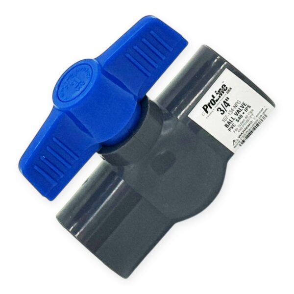 Full-Port PVC Ball Valve, 3/4″ FNPT × 3/4″ FNPT — Quarter-Turn Cold-Water Shutoff, 150 PSI — SKU BV-34-FNPT