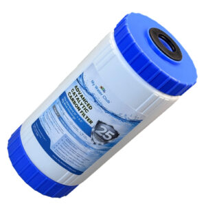 10" x 4.5" Catalytic Carbon GAC Water Filter – 25 Micron, Whole House Big Blue Replacement, Reduces Chloramine & Chlorine, Taste & Odor, SKU# CAT-10BB