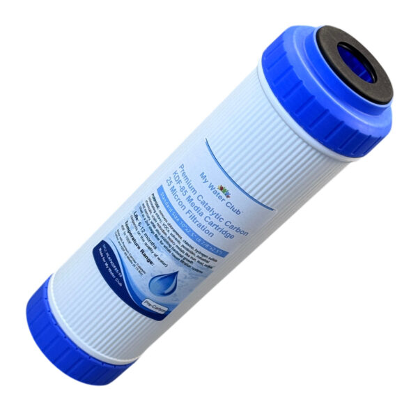 Premium Catalytic Carbon + KDF-85 (3/4 lb) GAC-Style Water Filter Cartridge 10″ × 2.5″ ( 9 7/8″ x 2.5″), SKU# CATKDF85-10