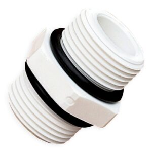 1" x 1" NPT Male Nipple with Dual O-Ring Seals – Leak-Proof Connector for Whole House Systems, SKU# FT-UN-1W-R