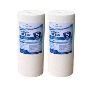 10" x 4.5" Sediment Water Filter – 5 Micron, Big Blue Whole House Replacement, Extra Capacity, Removes Dirt, Sand & Rust, SKU# SED5-10BB - Image 3