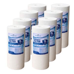 10" x 4.5" Sediment Water Filter – 5 Micron, Big Blue Whole House Replacement, Extra Capacity, Removes Dirt, Sand & Rust, SKU# SED5-10BB - Image 4