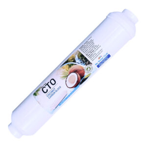 Premium Coconut Carbon Block Inline Filter — 5 Micron, 10″ × 2″, 1/4″ Quick-Connect — SKU CB5-QC14
