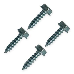 Mounting Screws for Whole House Filter Brackets — #10-12 × 3/4″ Hex Washer Head, Zinc-Plated — 4-Pack — SKU SCREW34-4