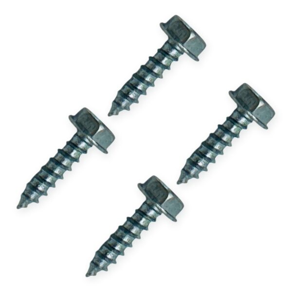 Mounting Screws for Whole House Filter Brackets — #10-12 × 3/4″ Hex Washer Head, Zinc-Plated — 4-Pack — SKU SCREW34-4