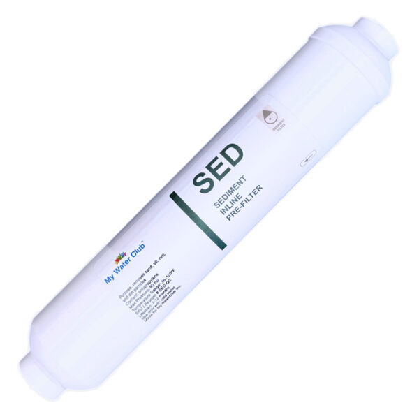 5-Micron Inline Sediment Pre-Filter — 10″ × 2″, 1/4″ Quick-Connect — SKU SED-QC
