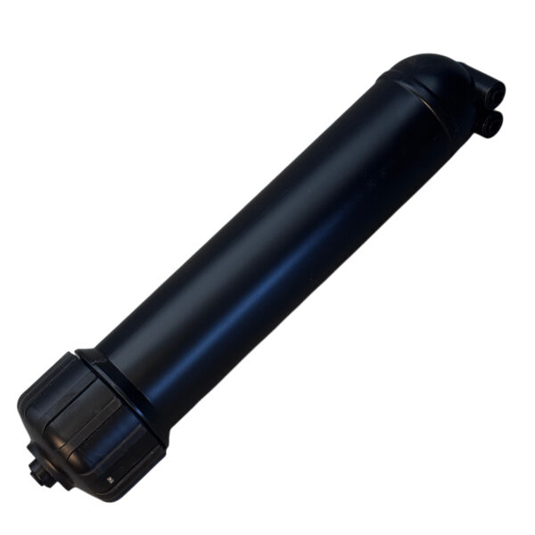 Black RO Membrane Housing — 1/8″ Thread, Fits 1812 / 2012 Membranes, 50–150 GPD — SKU MH-1812-18-B