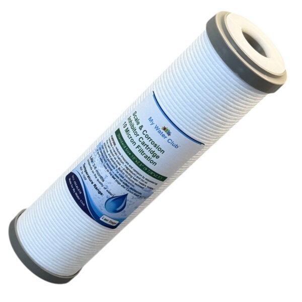 Scale & Corrosion Inhibitor Water Filter Cartridge — Polyphosphate Media, 10″ × 2.5″ (9 7/8″x2.5″)